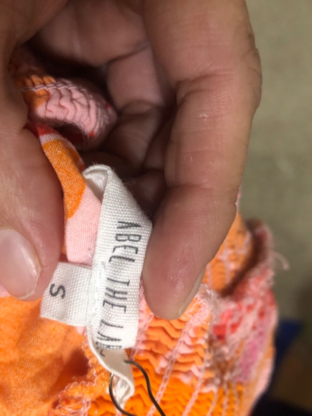 Abel the Label Rumi Maxi Skirt featuring a vibrant pink and orange flor Size S - Picture 5 of 5